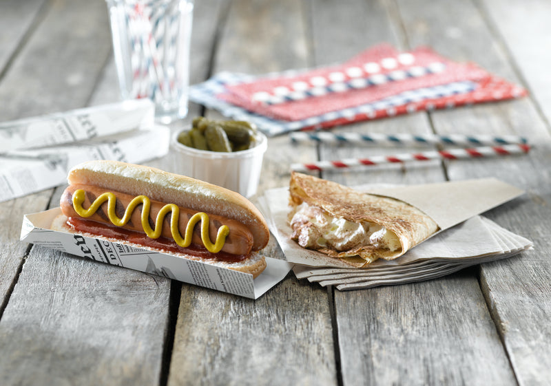 Pajita de papel blanco para batido envuelta individualmente A197mm - 500Uds