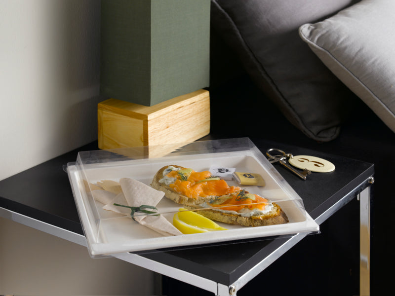 Tapa plana transparente PET 380x280mm A40mm - 10Uds