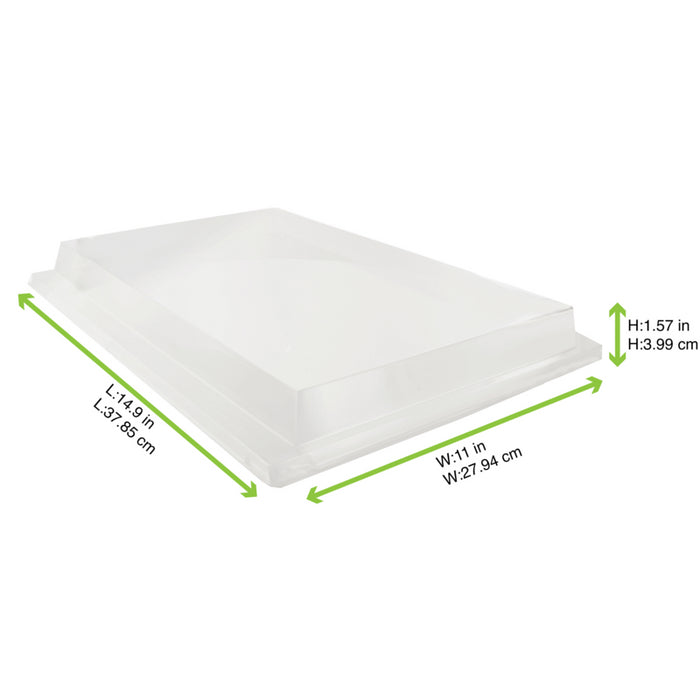 Tapa plana transparente PET 380x280mm A40mm - 10Uds