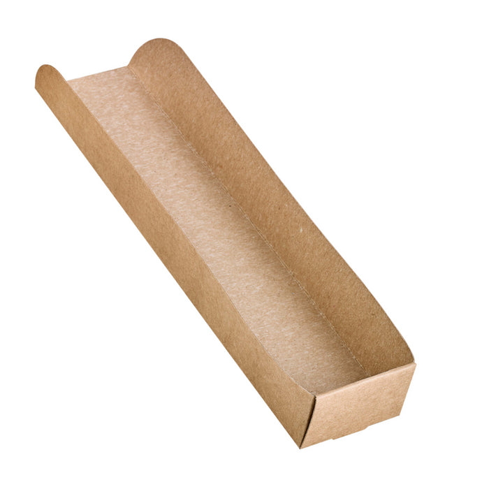 Soporte de cartón kraft para Hot Dog 250x55mm A32mm - 50Uds