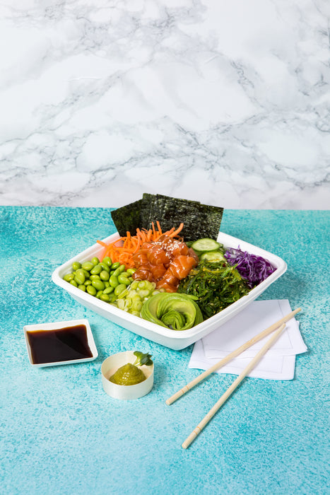 Palillos chinos de bambú empaquetados por 2 unidades A200mm - 100Uds