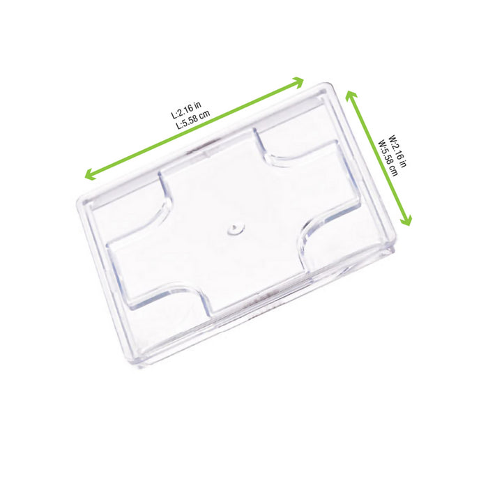 Tapa KARA plana transparente de plástico PS 55x55mm A2mm - 24Uds