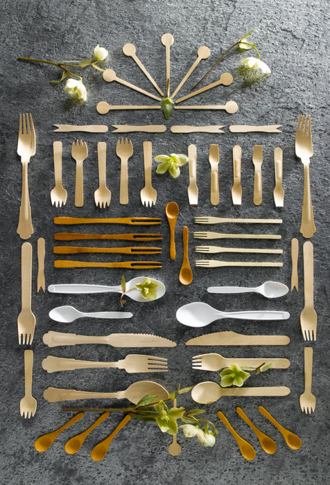 Cuchara de madera para helados Ancha A95mm - 100Uds