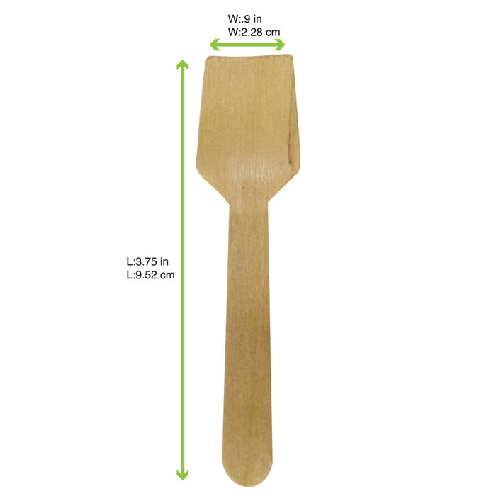 Cuchara de madera para helados Ancha A95mm - 100Uds
