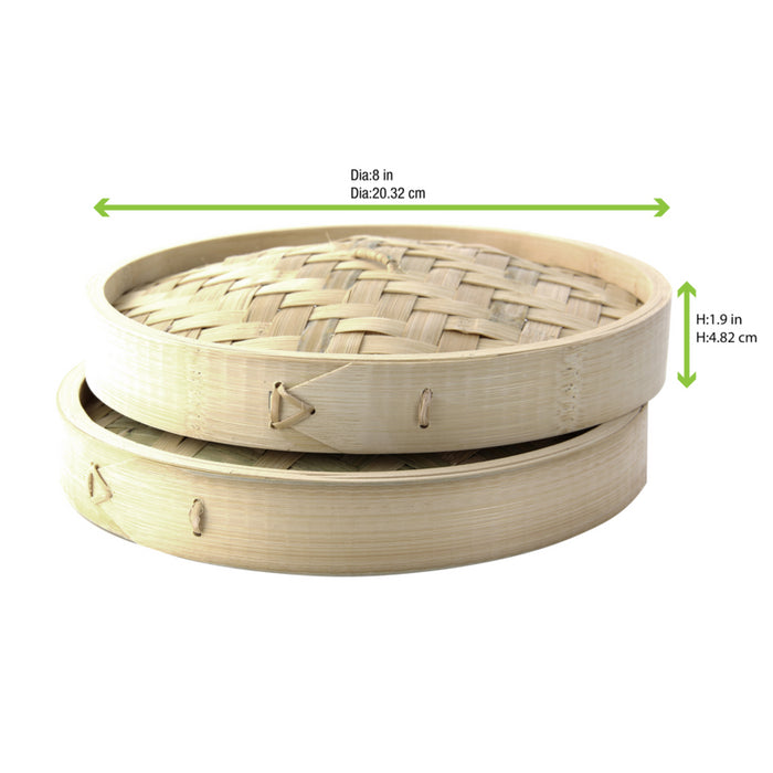 Tapa Maxi Cocedor plana tejida en bambú DIMYS Ø200mm A42mm - 2Uds