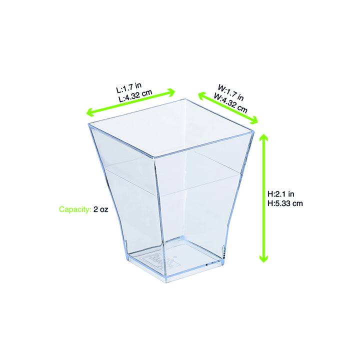 Vasito Taiti 60ml 45x45mm A55mm - 30Uds