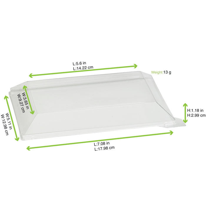 Tapa cúpula PET transparente con pestaña Klarity para 210KLAR1813 180x130mm A30mm - 50Uds