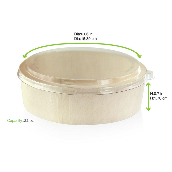 Tapa cúpula Samurai transparente PET para cuenco Ø154mm A18mm - 100Uds