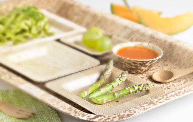 Mini cuenco para degustación de hoja de bambú ZEBRA 60ml Ø75mm A30mm - 50Uds