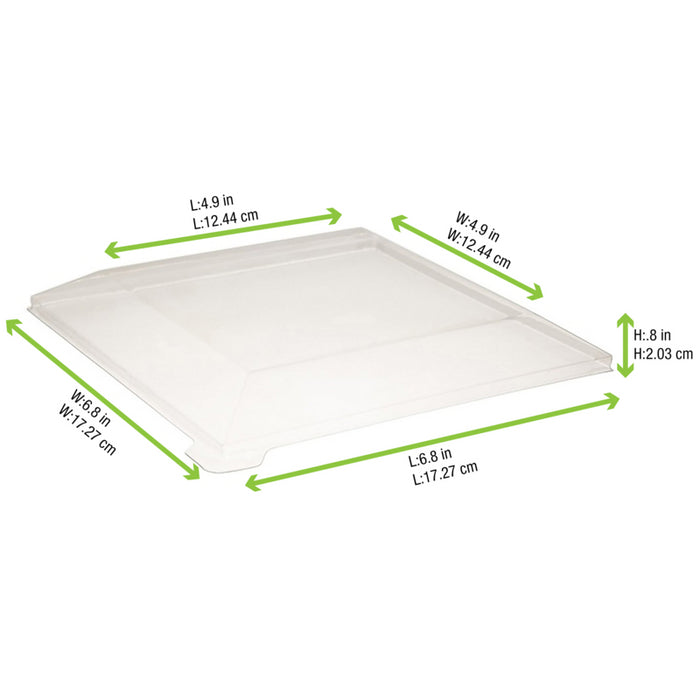 Tapa cúpula Samurai transparente PET para plato 175x175mm A20mm - 100Uds