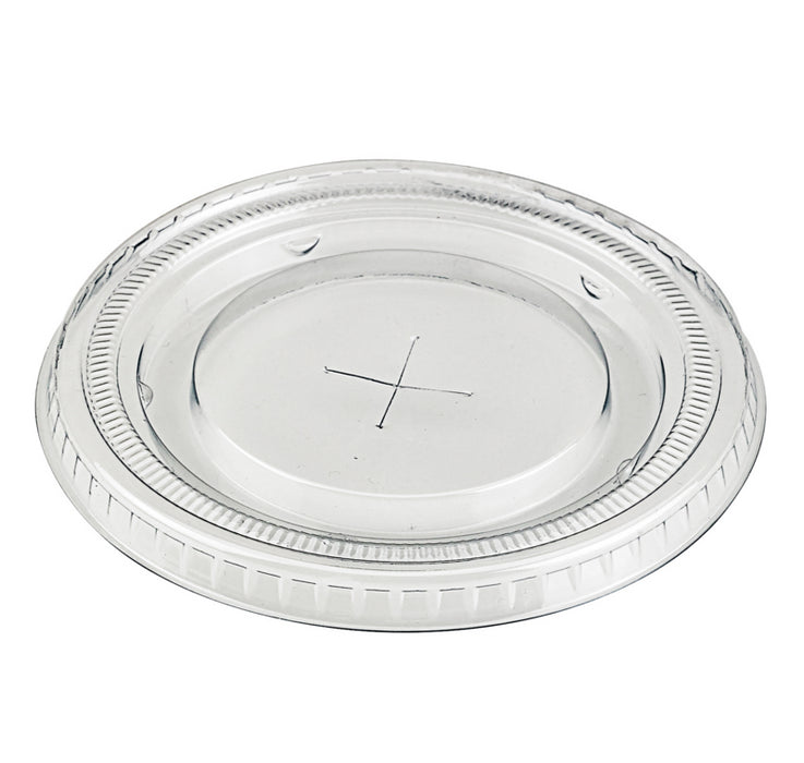 Tapa plana transparente PET con apertura en cruz para 210GKTP12/14/16 Ø92mm - 100Uds