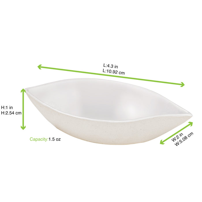 Mini cuenco de pulpa forma ola 53x110mm A25mm - 12Uds