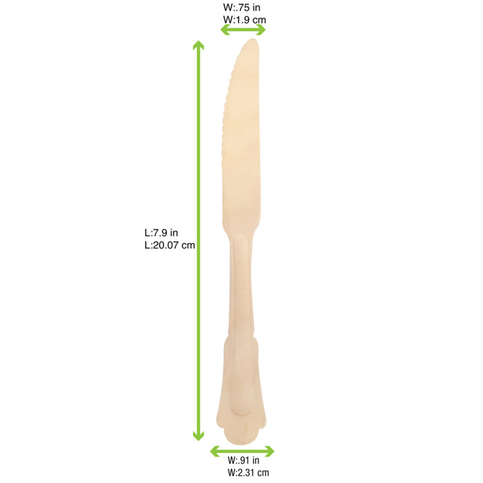 Cuchillo de madera barroco A205mm - 72Uds