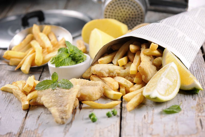 Cono de papel antigrasa con diseño periódico 660ml 310x220mm A220mm - 1000Uds