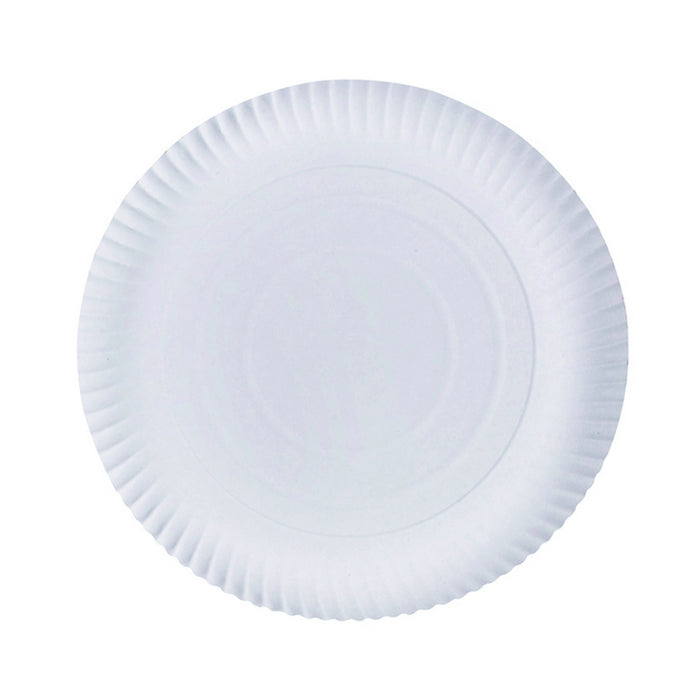 Plato redondo de cartón laminado blanco Ø290mm - 50Uds