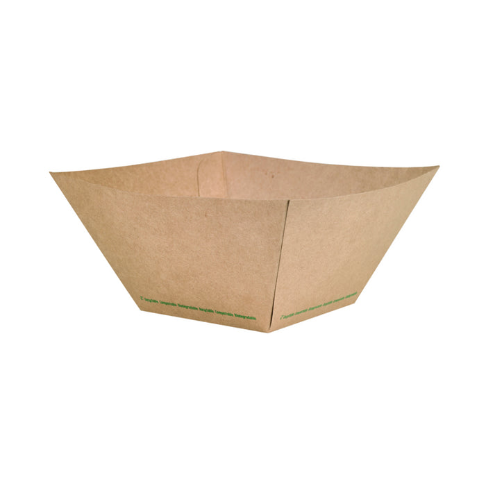 Barquillas kraft antigrasa 2000ml 230x220mm A94mm - 25Uds