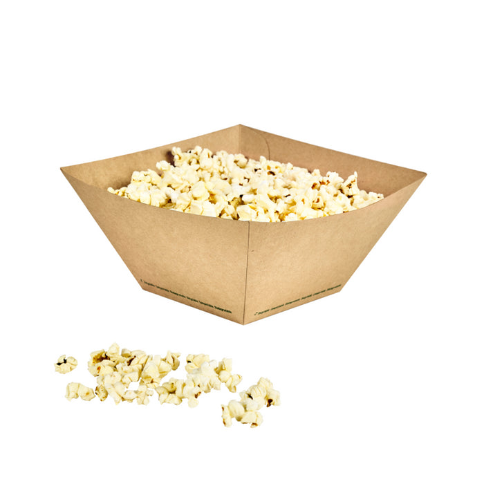 Barquillas kraft antigrasa 2000ml 230x220mm A94mm - 25Uds