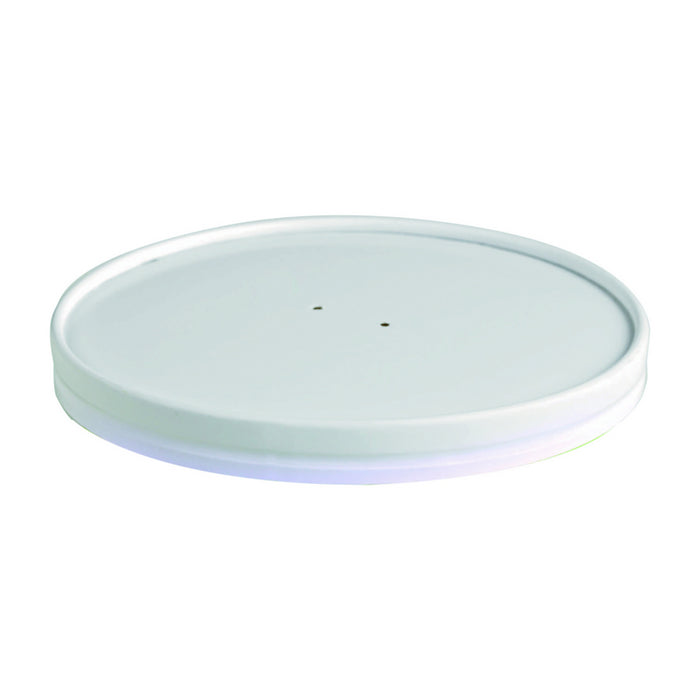 Tapa plana blanca de cartón kraft perforada para vapor Ø185mm - 45Uds