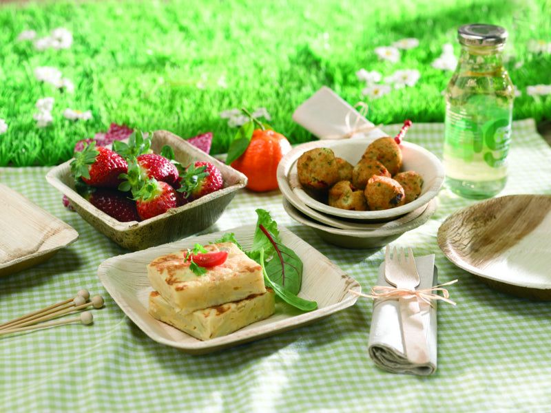 Pincho de bambú con decoración de bolas 140mm - 100Uds