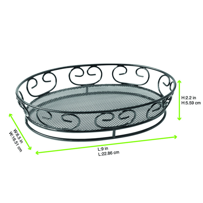 Cesta ovalada de metal 230x165mm A50mm - 6Uds