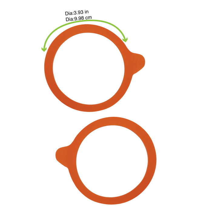 Sello hermético de conservación 100mm para tarro WECK naranja - 10Uds