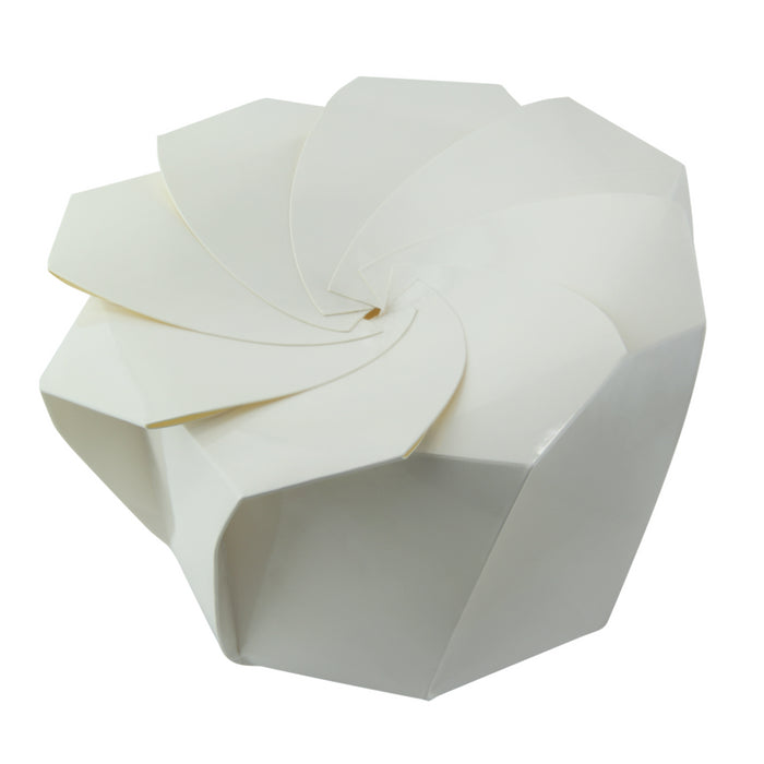 Caja de Cartón Blanca Cerrable con Plegado Origami 650ml A80mm - 100Uds