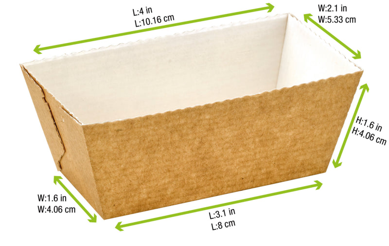 Molde de cartón horneable 103x55mm A40mm - 650Uds