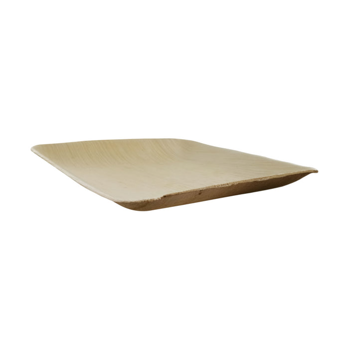 Plato cuadrado de hoja de palmera 160x160mm A20mm - 25Uds