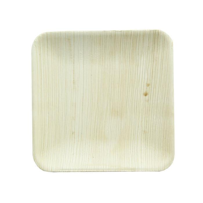 Plato cuadrado de hoja de palmera 160x160mm A20mm - 25Uds