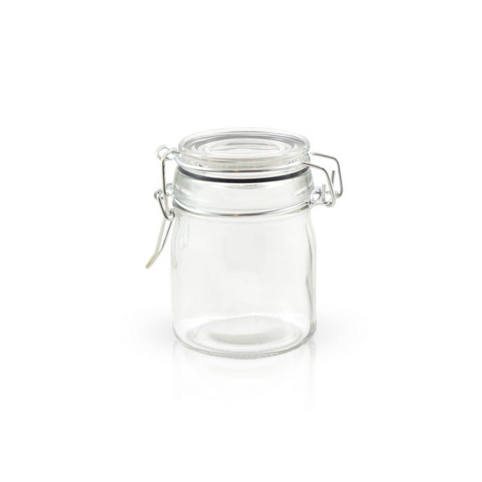 Tarros pequeños de vidrio BOKA con junta silicona negra 150ml A92mm - 12Uds