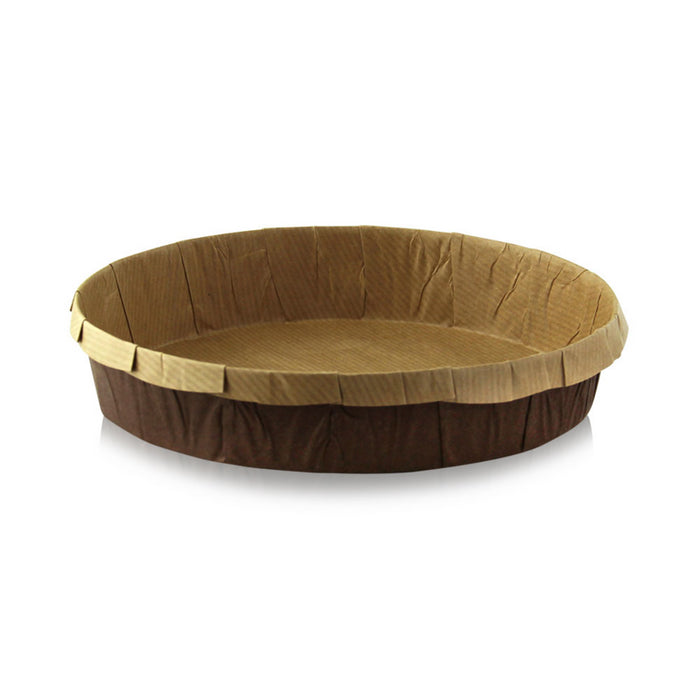 Molde cocción de papel redondo de Kraft Ø180mm A35mm - 80Uds