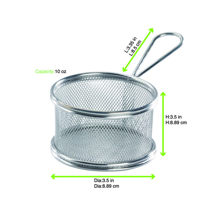 Mini freidora acero inoxidable redonda Ø100mm A80mm - 6Uds