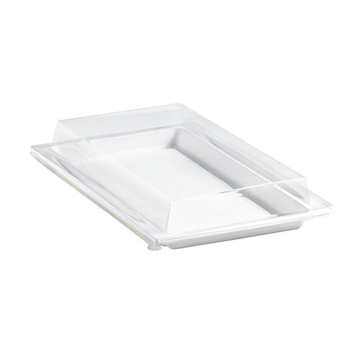 Tapa plana transparente PET 272x193mm A33mm - 100Uds