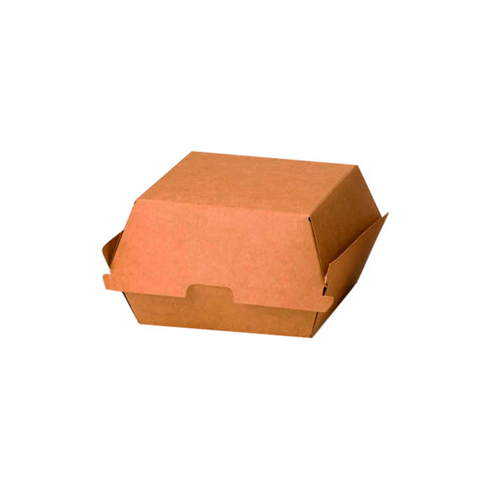 Caja de cartón kraft para hamburguesas 150x135mm A80mm - 50Uds