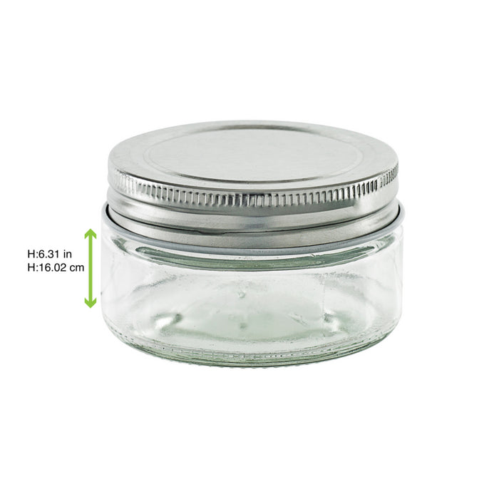 Tarro de Cristal BOKOJAR redondo con tapa de aluminio 100ml Ø70mm A43mm - 90Uds