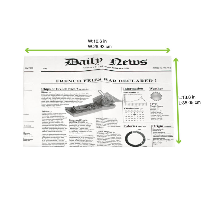 Papel antigrasa diseño periódico 270x350mm - 500Uds