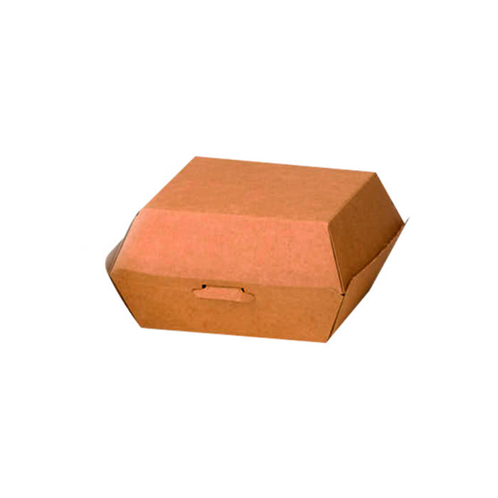 Caja de cartón kraft para hamburguesas 130x120mm A70mm - 50Uds