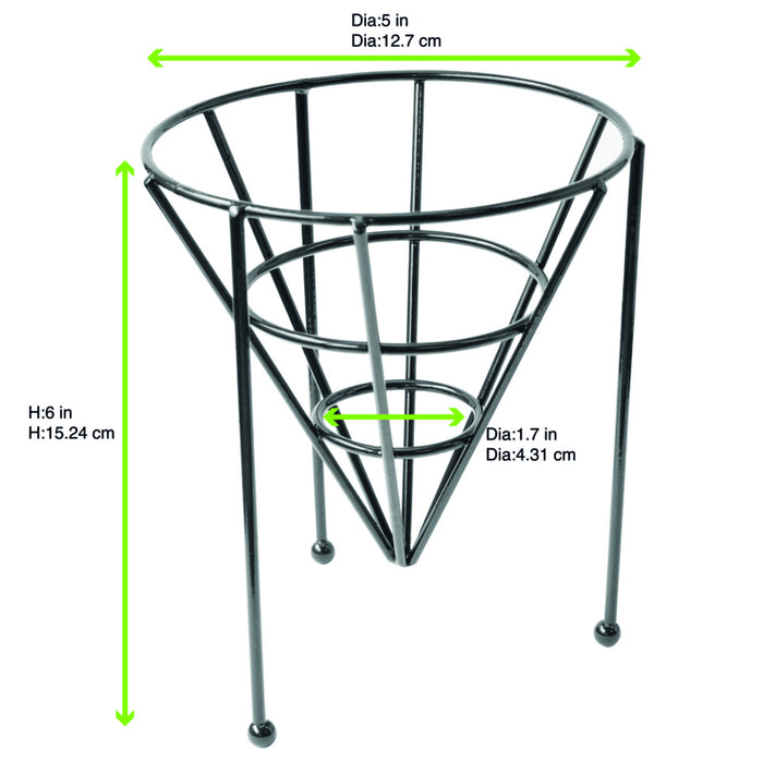 Porta conos negros A152mm - 6Uds