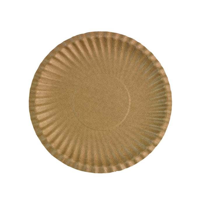 Plato redondo de cartón kraft Ø150mm - 100Uds