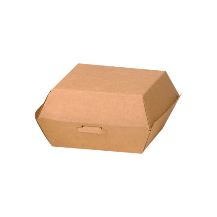 Caja de cartón kraft para hamburguesas 75x75mm A50mm - 50Uds