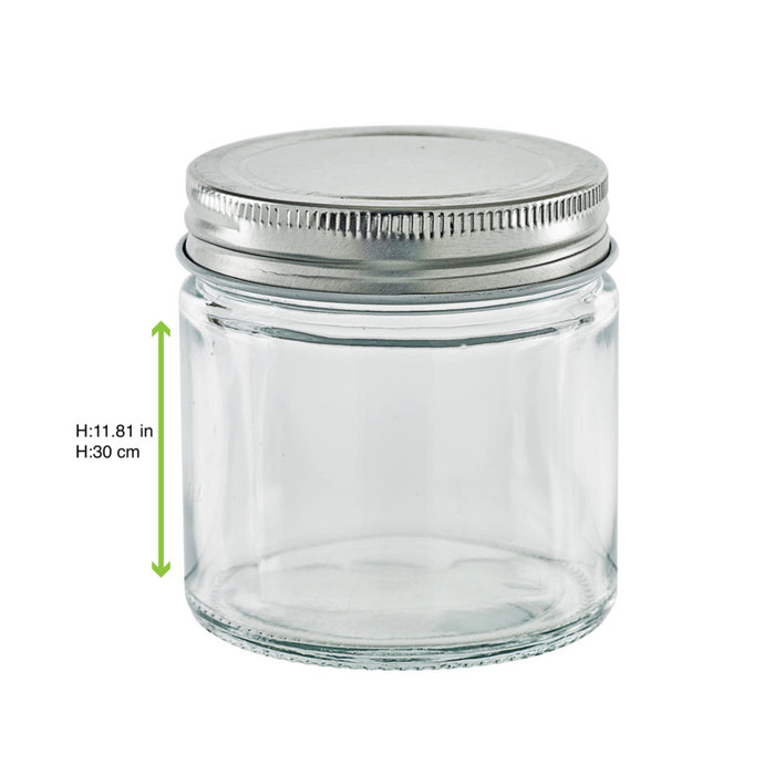 Tarro de Cristal BOKOJAR redondo con tapa de aluminio 180ml Ø70mm A75mm - 80Uds