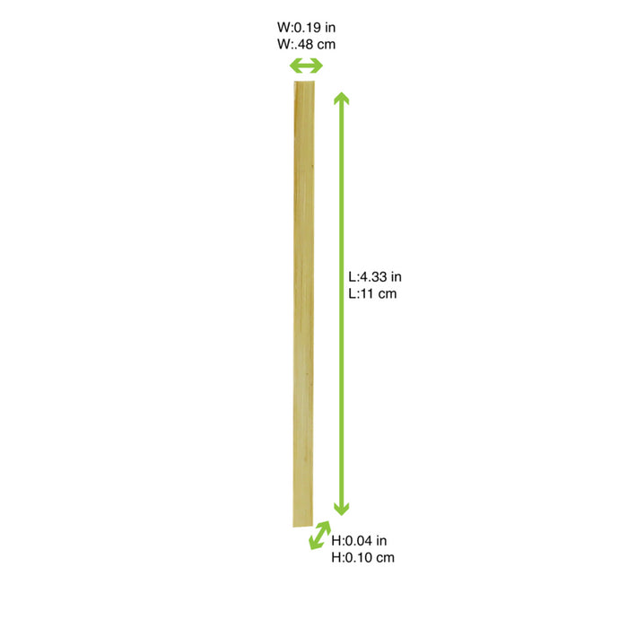 Agitador de café de bambú A110mm - 1000Uds