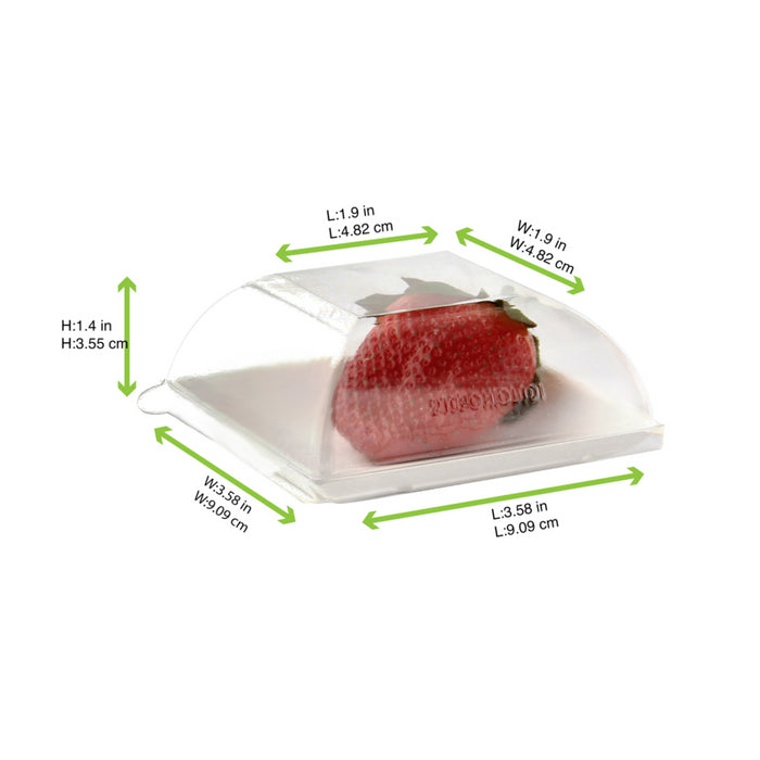 Tapa cúpula transparente BioNchic PET para 210BCHIC99F 91x91mm A36mm - 100Uds