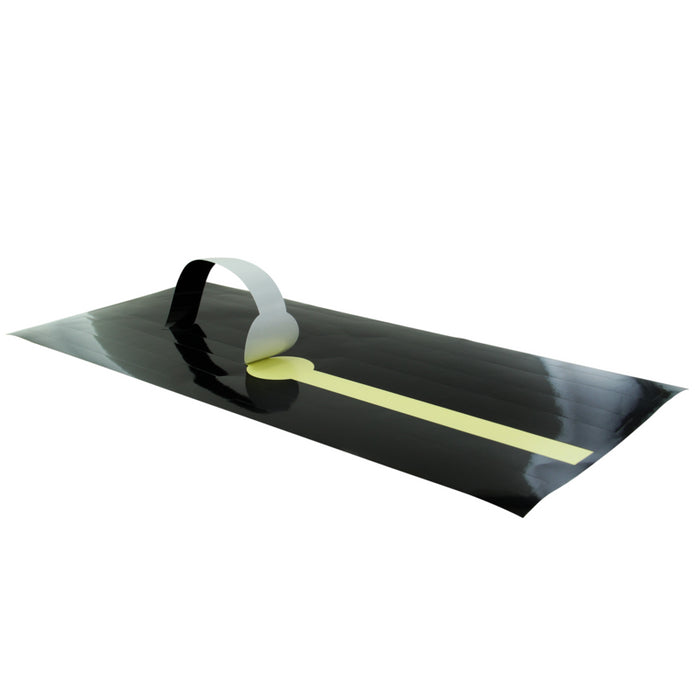 Cinta de papel autoadhesiva negra 400x20mm - 500Uds