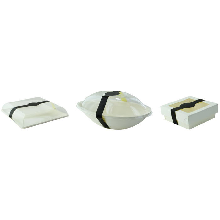 Cinta de papel autoadhesiva negra 400x20mm - 500Uds