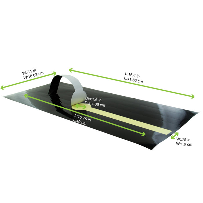 Cinta de papel autoadhesiva negra 400x20mm - 500Uds