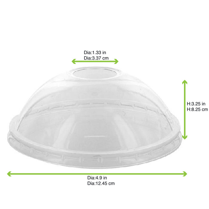 Tapa cúpula transparente PET Ø114mm - 25Uds