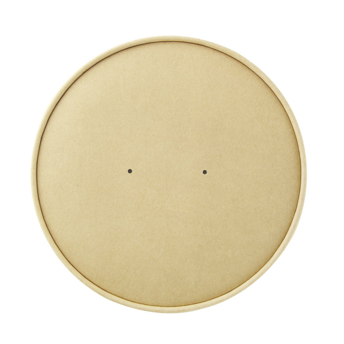 Tapa plana marrón de cartón kraft perforado para vapor Ø185mm - 45Uds