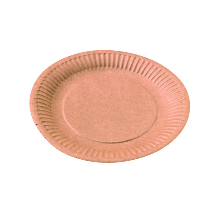 Plato redondo de cartón kraft Ø180mm - 50Uds