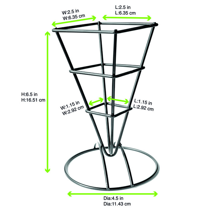Porta conos negros 66x66mm A170mm - 6Uds
